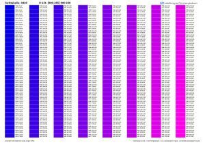 RGB / HEX Farbtafel / Farbtabelle 3420