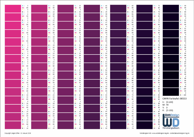 CMYK-Farbtabelle 0553