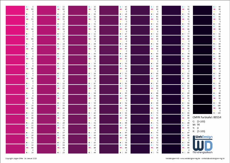 CMYK-Farbtabelle 0554