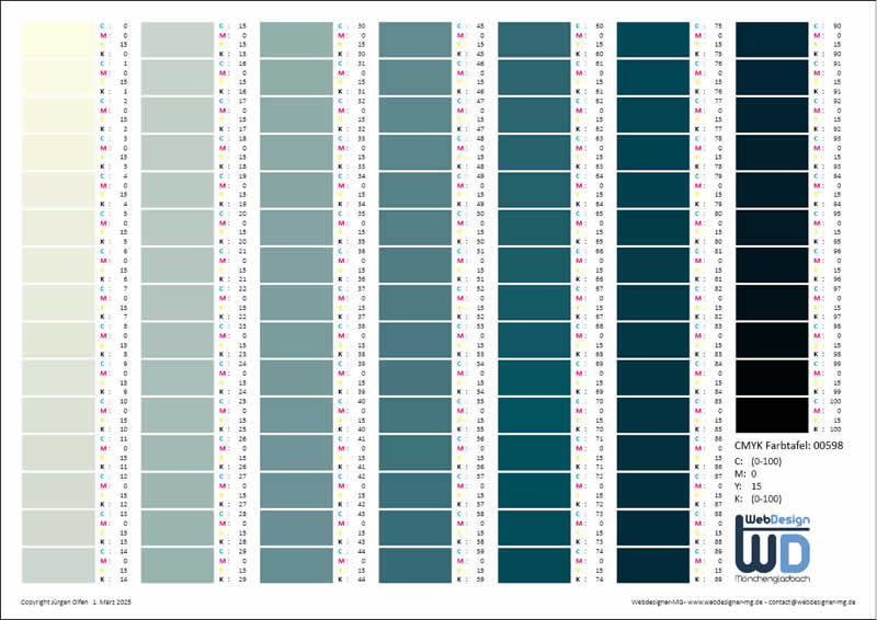 CMYK-Farbtabelle 0598